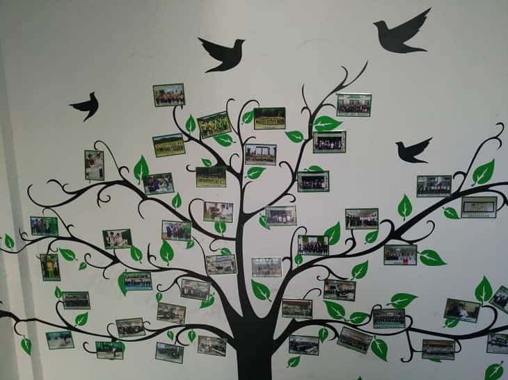 薩震節(jié)能空壓機(jī)文化墻